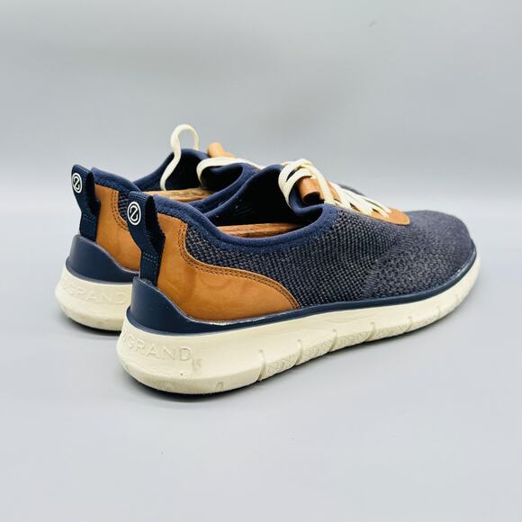 Cole Haan Shoes Mens 9.5 Blue Knit Zerogrand Lace Up Casual Sneakers Comfort - Picture 7 of 11